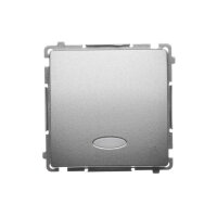 Ovladač zapínací SVĚTLO, s orientačním LED, řazení 1/0 So, 10AX, 250V, Satén