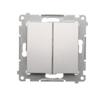 Spínač sériový IP44, 5, 10AX, 250V, stříbrná matná metalizované DW5B.01/43
