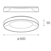 Svítidlo BELLA 60, B DIM TRIAC 50W 2CC3000K/4000K stropní černé LED2 1270253DT