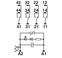 Reléový modul RIF-2-RPT-LV-230AC/4X21/EX PHOENIX CONTACT 2909739