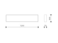 KOVOVÝ RÁM 600x600 pro přisazenou montáž vestavných LED panelů PANLUX PN22900014