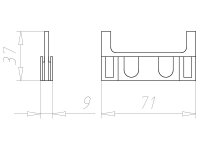 Klip pro připojení krabic do řady, do dutých stěn KAISER 9062-50