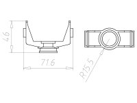 Adaptér pr. 20 mm s montážními úchyty pro B1 Prefix do betonu KAISER 1211-20