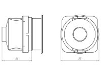 Krabice přístrojová CEE 16A, do betonu KAISER 1275-40