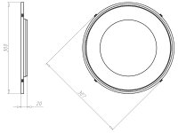 Přední kryt, HaloX 250, průměr 180 mm, do betonu KAISER 1283-61