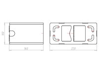 Universální držák přístrojů 220x100x60-160 mm, do zateplení KAISER 1159-24