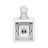 ATLAS 2K IP65 Přepínač křížový č.7 s vývodkou M20, na povrch, šedý 19180-07