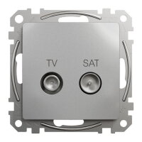 Sedna D/E TV SAT zásuvka koncová 4dB, Aluminium SCHNEIDER SDD113471S