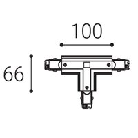 ECO TRACK LEFT 2 T-CONNECTOR, W LED2 6362001
