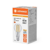 LEDCLA60D 7.3W CCT FILCL E27 S     LEDV