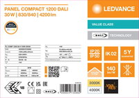 LED panel COMPACT 1200 DALI MULTI SELECT 30W 83040 LEDVANCE 4099854735882