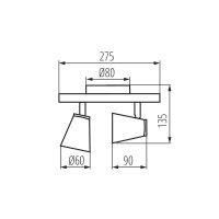 Přisazené svítidlo ENALI EL-2I W KANLUX 28762