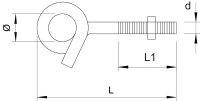 OBO 948 TG6 Závěsný hák se závitem M6 M6x70mm Ocel galv. zinek