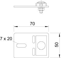 OBO LAL 70 A2 Úchyt pro kabelové žebříky 70x50 Nerez ocel