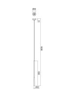Závěsné svítidlo ITO SU LED 600 7W 3000K BK REDO 01-1758