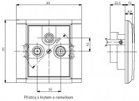 Kryt zásuvky Element anténní 5011E-A00300 23 ABB