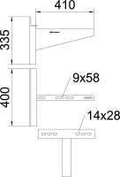OBO AWSS 41 FT Nástěnný výložník těžká konstrukce B410mm Ocel žárově zinkováno