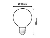 Světelný zdroj Filament LED E27 G95 4W200lm 2200K Ambiance RABALUX 1419
