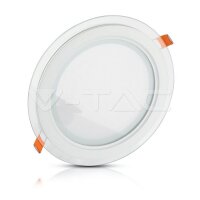 18W LED Panel Downlight Glass - Round Wa