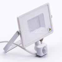 30W LED Sensor Floodlight SAMSUNG CHIP Cut-OFF Function White Body 6400K VT-30-S