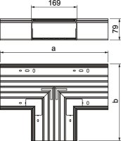 OBO WDK T80170LGR Díl T pro kanál WDK 400x170x80 světle šedá