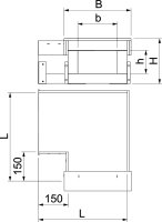 OBO PLCS B091220 Oblouk 90° pro PYROLINE Con 200x120 šedá