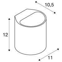 PLASTRA 104 nástěnné svítidlo QT14 kulaté bílá sádra QT14 max. 42 W SLV 148016