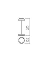 Stolní lampa ILUNA VE LED SMD2.5W IP65 BK 2700/3000K REDO 90312