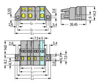 Pružinová svorka CAGE CLAMP 2,5mm2 šedá 2pól. WAGO 231-202/031-000