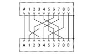 propojovací modul RJ-45 S výkonovými kontakty cross-over WAGO 289-177