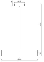 Závěsné svítidlo KRUGER P3 FOP 32W IP40 3K ON/OFF bílá OSMONT KRU60210