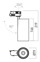 XGAMMA ADJ. PROJECTOR for TKN 1x30W 220-