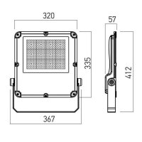 XFIELD Proiector 150W 120-277V AC 6000K