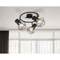 Stropní svítidlo PRISKA černá 3xE27, max. 40W 230V GLOBO 54017-3