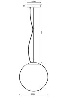 Závěsné svítidlo ADRIA L4 HP 59W IP40 3K NZ3h SKLO OPAL chrom OSMONT ADR62358