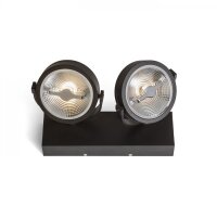KELLY LED II DIMM nástěnná černá 230V LED 2x12W 24° 3000K RENDL R13107
