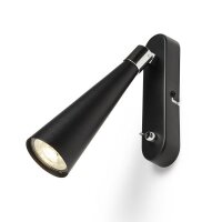 ALEXIS nástěnná černá chrom 230V GU10 5W RENDL R14467