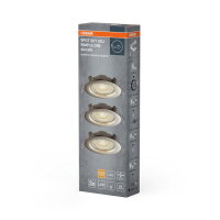LED SPOT SET RECESS SIMPLE DIM 3 x 4.9W 2700K Brushed Nickel OSRAM 4099854445828