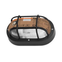 Bulkhead Essential Oval E27 Black OSRAM 4058075845589
