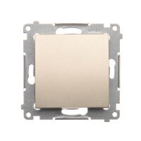 Spínač jednopólový, řazení 1, (strojek s krytem)10AX, 250V 250V zlatá matná