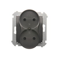 DG2MZ.01/48 dvojitá kolíková zásuvka bez