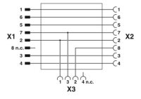 Rozvodka Y SAC-8PY-M/2XF BK 2-PSR PHOENIX CONTACT 1054339
