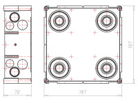 Vstupní krabice Varifix 3x3 s krytem a přepážkou, do betonu KAISER 9902.29