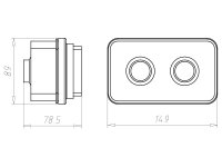 Insatlační krabice s minerálním víkem 150x90x70 mm, do betonu KAISER 1224-22