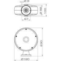Maják zábleskový FAROLAMP X S 12/24 V, ACDC, IP54, oranžová SIRENA 84970