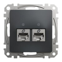 Sedna D/E Datová zásuvka 2xRJ45 kat. 6 STP, Antracit SCHNEIDER SDD114462S