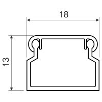 Lišta vkládací LV 18x13, bílá, 2 m, karton KOPOS LV 18X13_HD