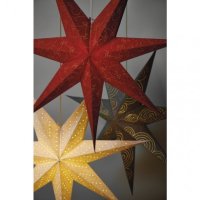 Vánoční LED hvězda papírová stříbrná, 75cm