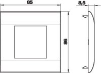 OBO S990-AF1 RW Krycí rámeček Modul 45 1 násobný 86x86mm čistě bílá