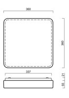 Přisazené svítidlo TILIA 2A LED-1L34B05NU5/PC35 4000 17W IP54 OSMONT 67760